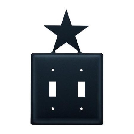 BRIGHTLIGHT Star Switch Cover Double - Black BR141853